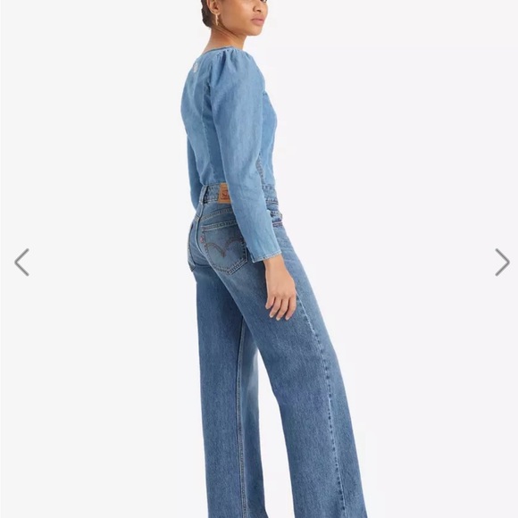Levis Women's Super Low, Wide Leg Jeans - Picture 8 of 9
